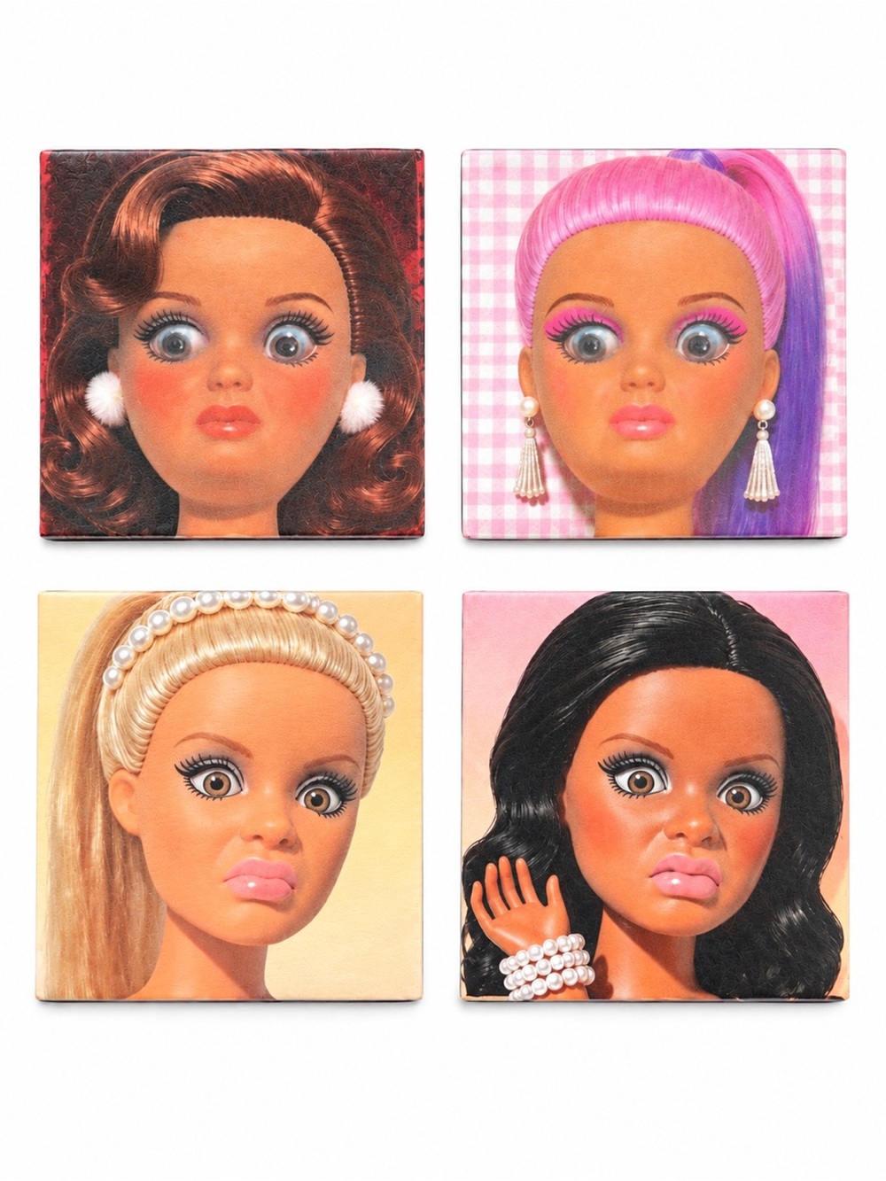 Doll Inspired Disgusted Face Sticky Notes Retro Fashion Doll 50 Sheets